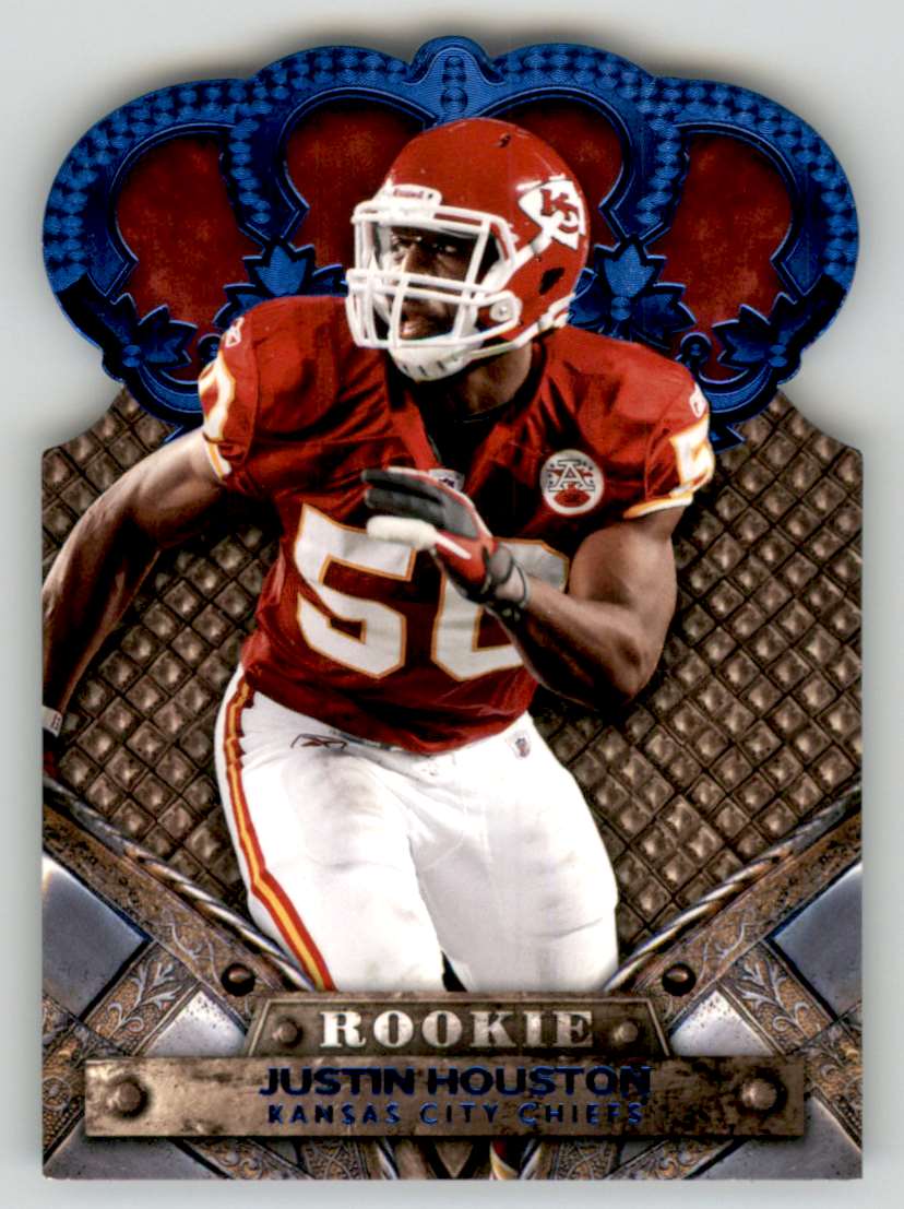 2011 Crown Royale Blue Football Cards Justin Houston #151 card front image