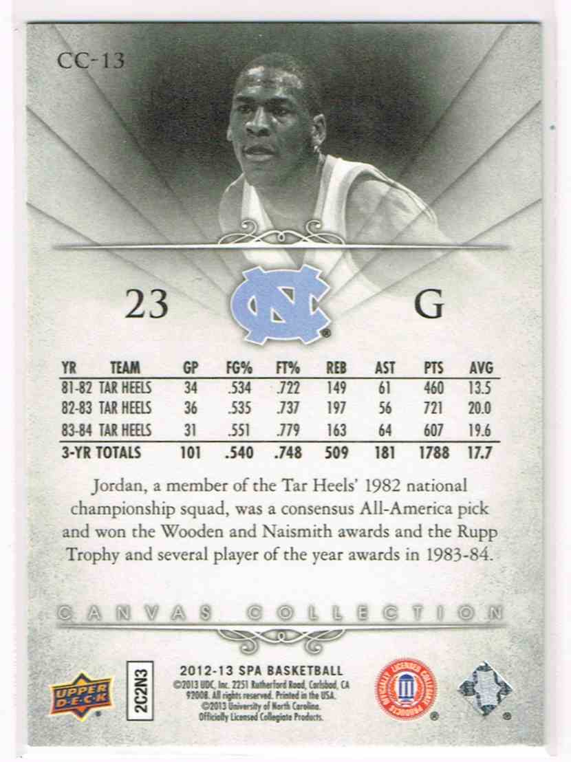 2012-13 SP Authentic Michael Jordan card back image