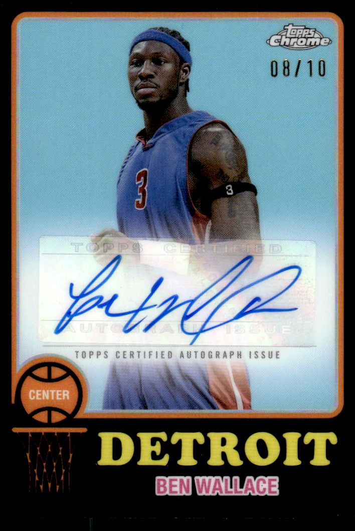 2024-25 Topps Chrome Black Refractor 1973 Ben Wallace Auto 08/10
