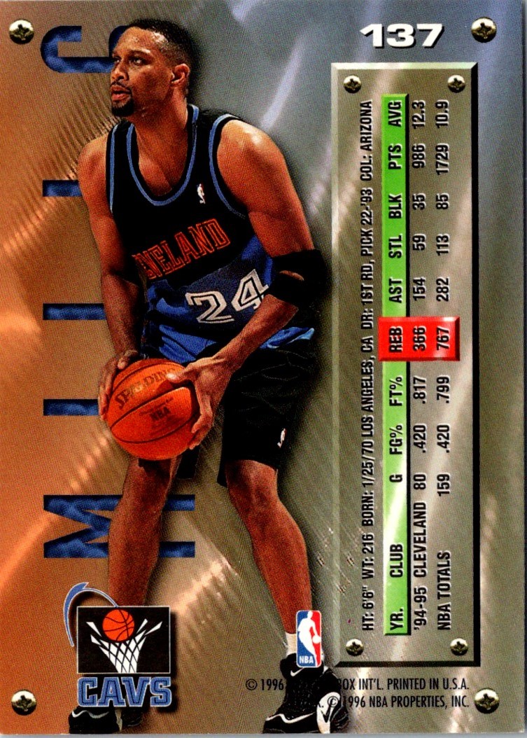 1996-97 Panini Stickers Cavs Logo #101 card back image