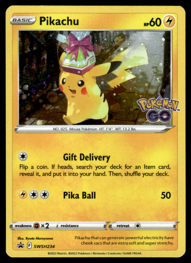 Pokemon TCG Pikachu Gift Promo Sword & Shield #SWSH234 | eBay