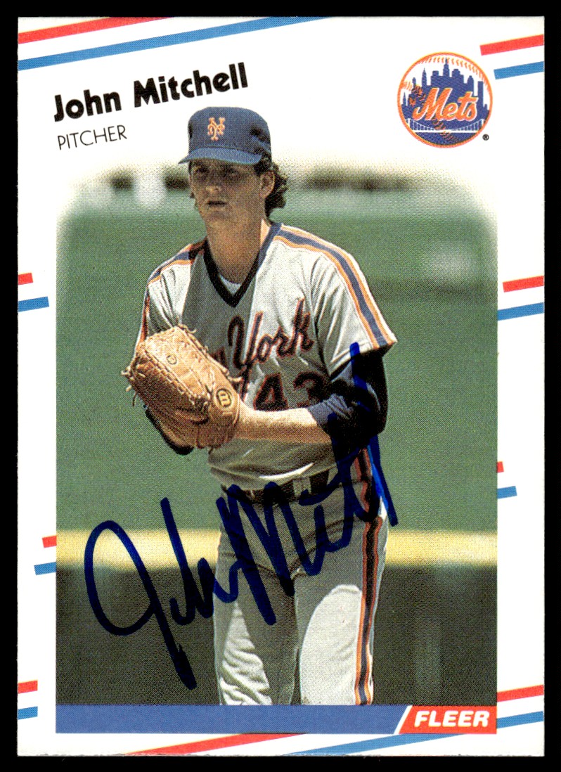 1988 Fleer Baseball Card John Mitchell RC New York Mets #145 