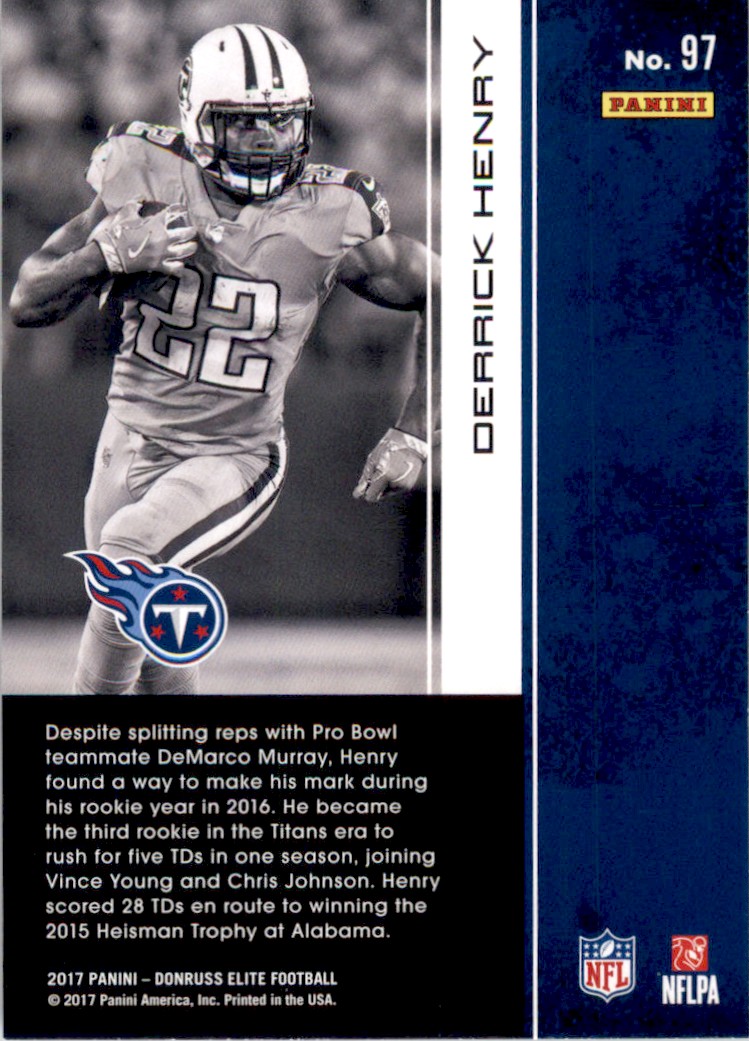 2017 Donruss Elite #97 Derrick Henry Tennessee Titans Football Card