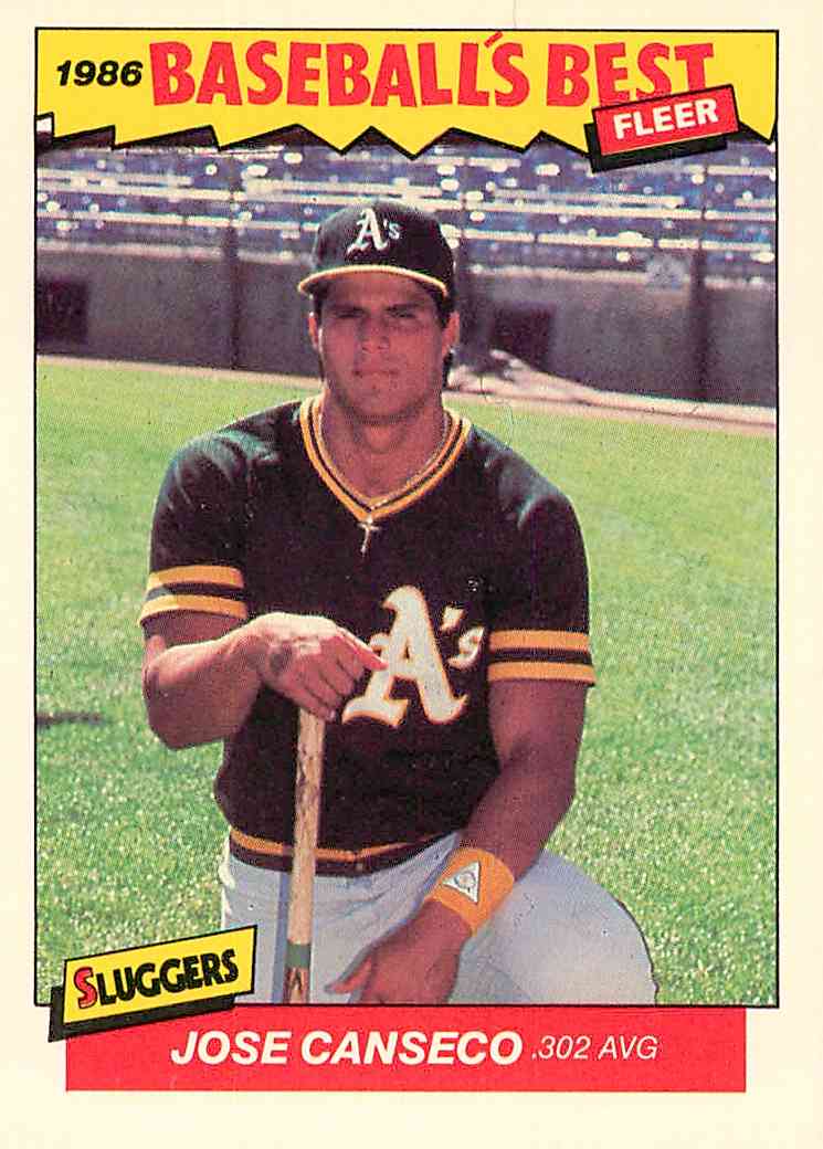 1986 Fleer Sluggers Jose Canseco #5 on Kronozio