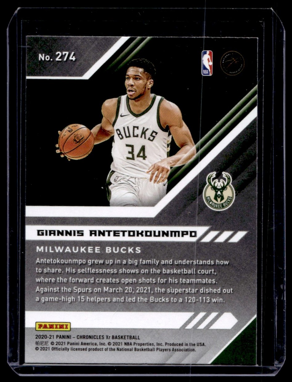 2020-21 Panini Chronicles Xr Giannis Antetokounmpo Milwaukee