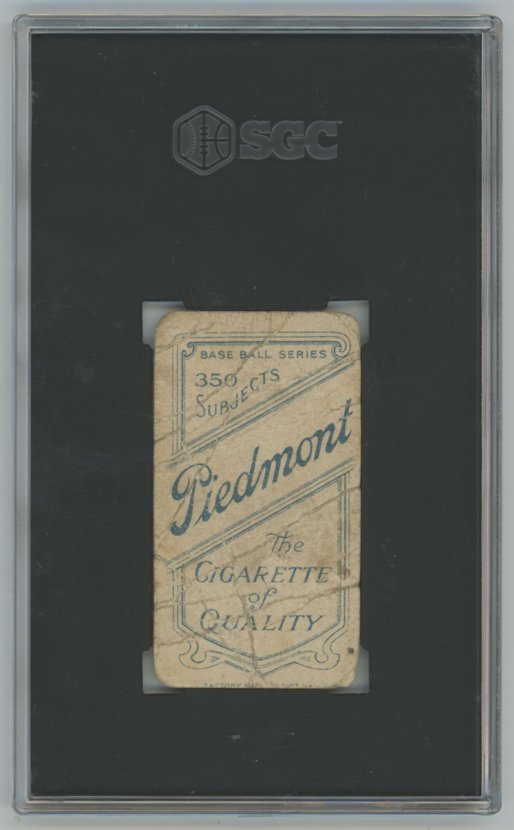 Joe Tinker 1910 Piedmont Cigarettes T206 SGC Chicago Cubs