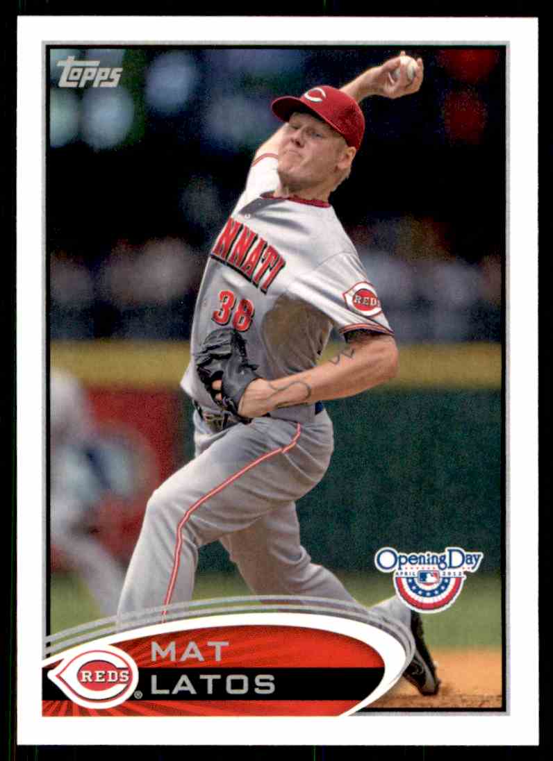 2012 Topps Opening Day Baseball Matt Latos 19 On Kronozio