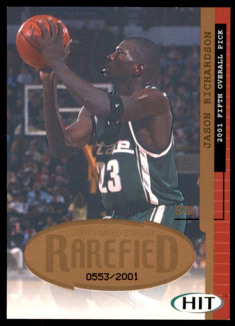 2001-02 Sage Hit Rarefied Bronze Jason Richardson #R33 card front image