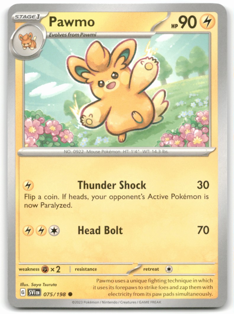 Pokemon Trading Card TCG Pawmo #075 | eBay