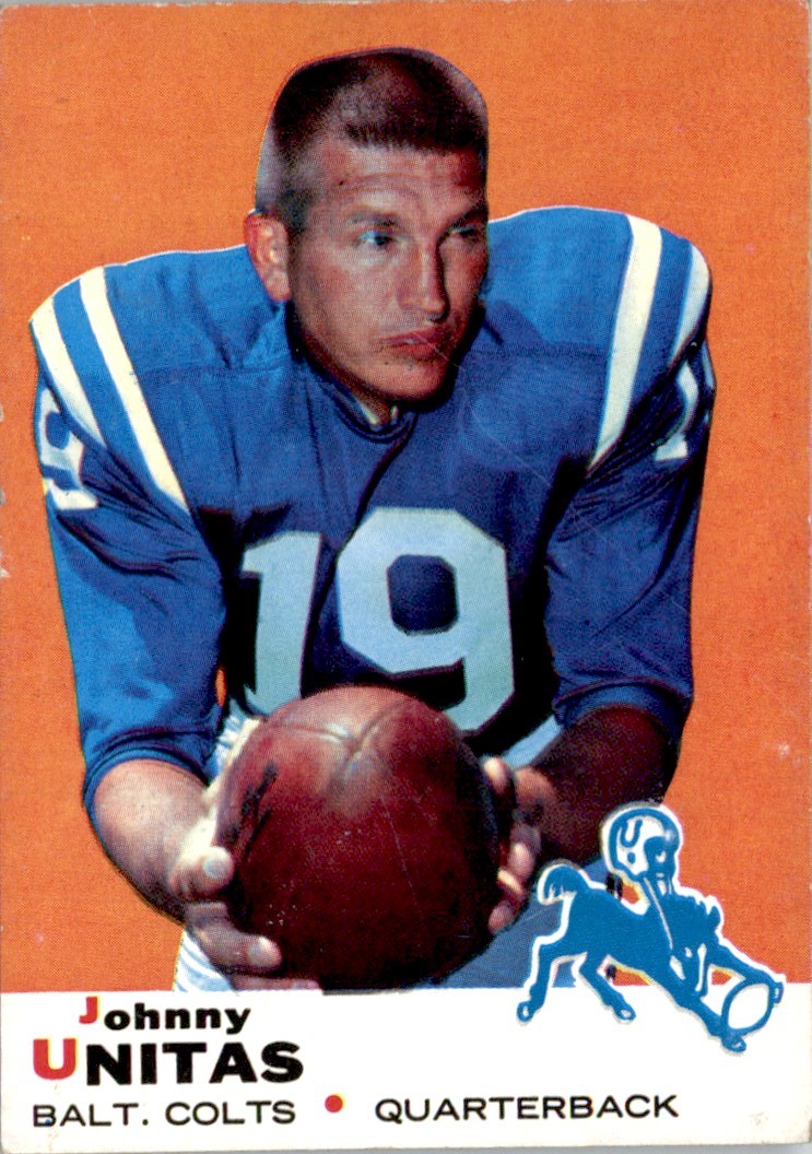 1969 Topps Johnny Unitas #25 card front image