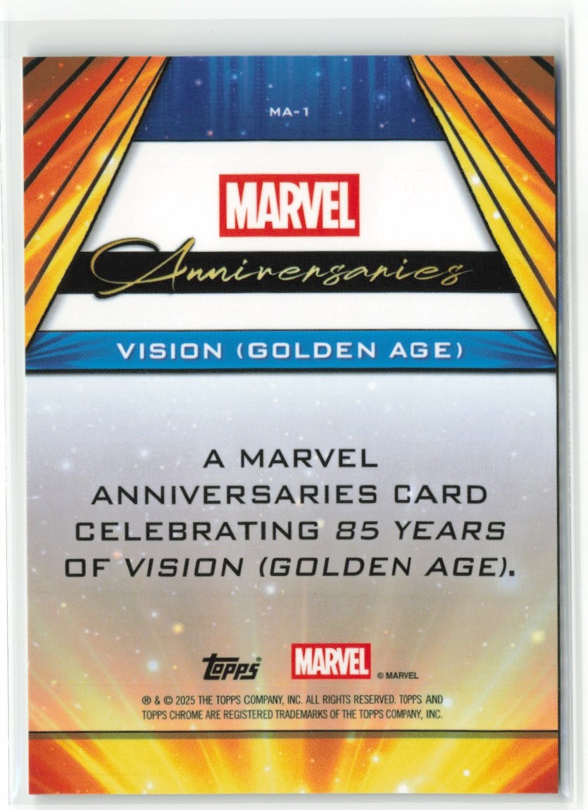 2025 Topps Marvel Chrome Vision (Golden Age) #MA-1