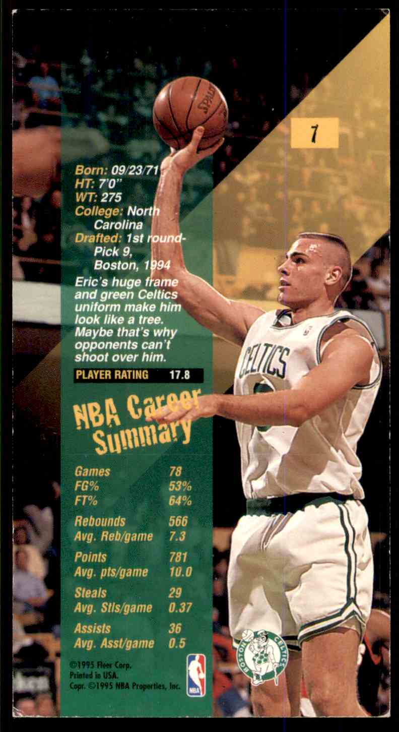 1995-96 Fleer Eric Montross #7 card back image