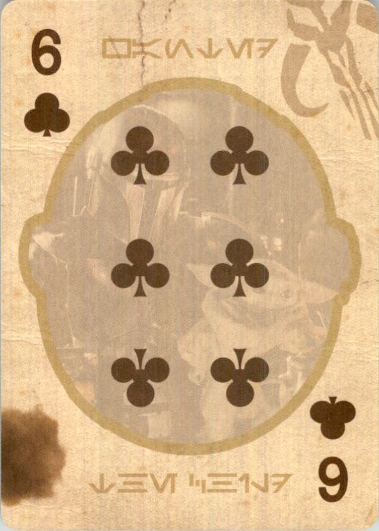 2020 Star Wars Single Swap Playing Card The Mandalorian Grogu 6 of