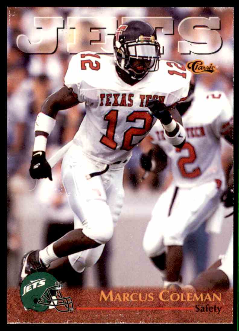 1996 Nfl Players Inc Classic Nfl Rookies Marcus Coleman