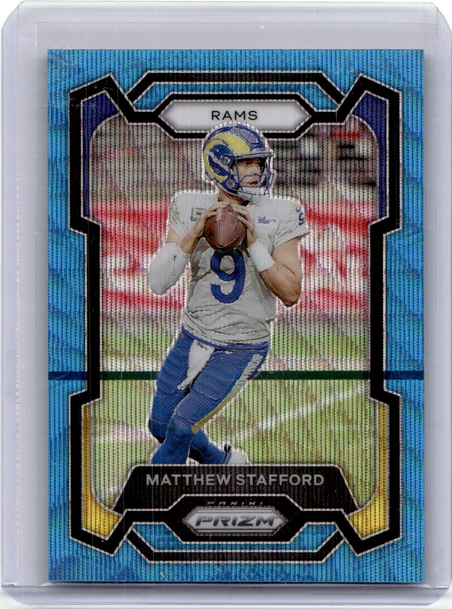 2023 PANINI PRIZM BLUE WAVE MATTHEW STAFFORD /199 LOS ANGELES RAMS