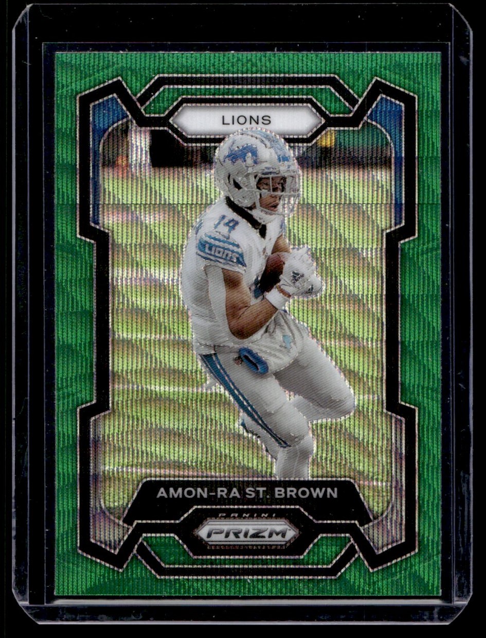 2023 Panini Prizm Green Wave Amon-Ra St. Brown Detroit Lions