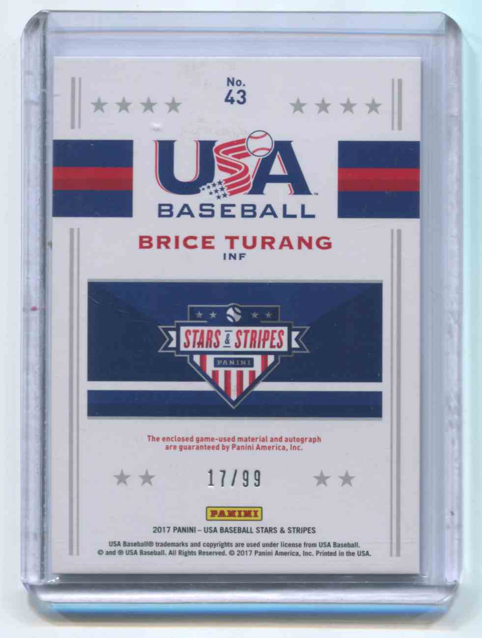 2017 Stars And Stripes Silhouette Signautres Brice Turang on Kronozio