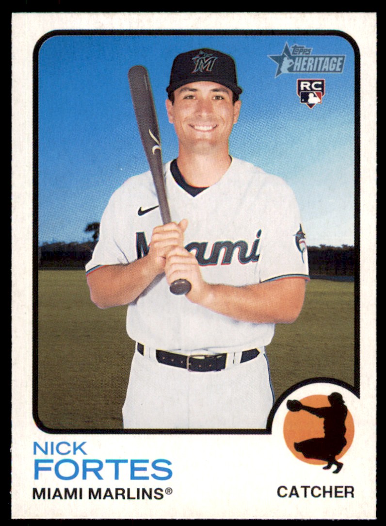 Nick Fortes 2022 Topps Heritage Rookie Card ! RC #149 Miami