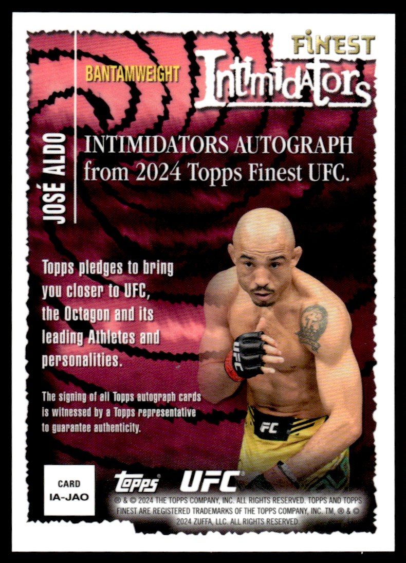 2024 Topps UFC Knockout - Knockout Autograph Relic Jose Aldo
