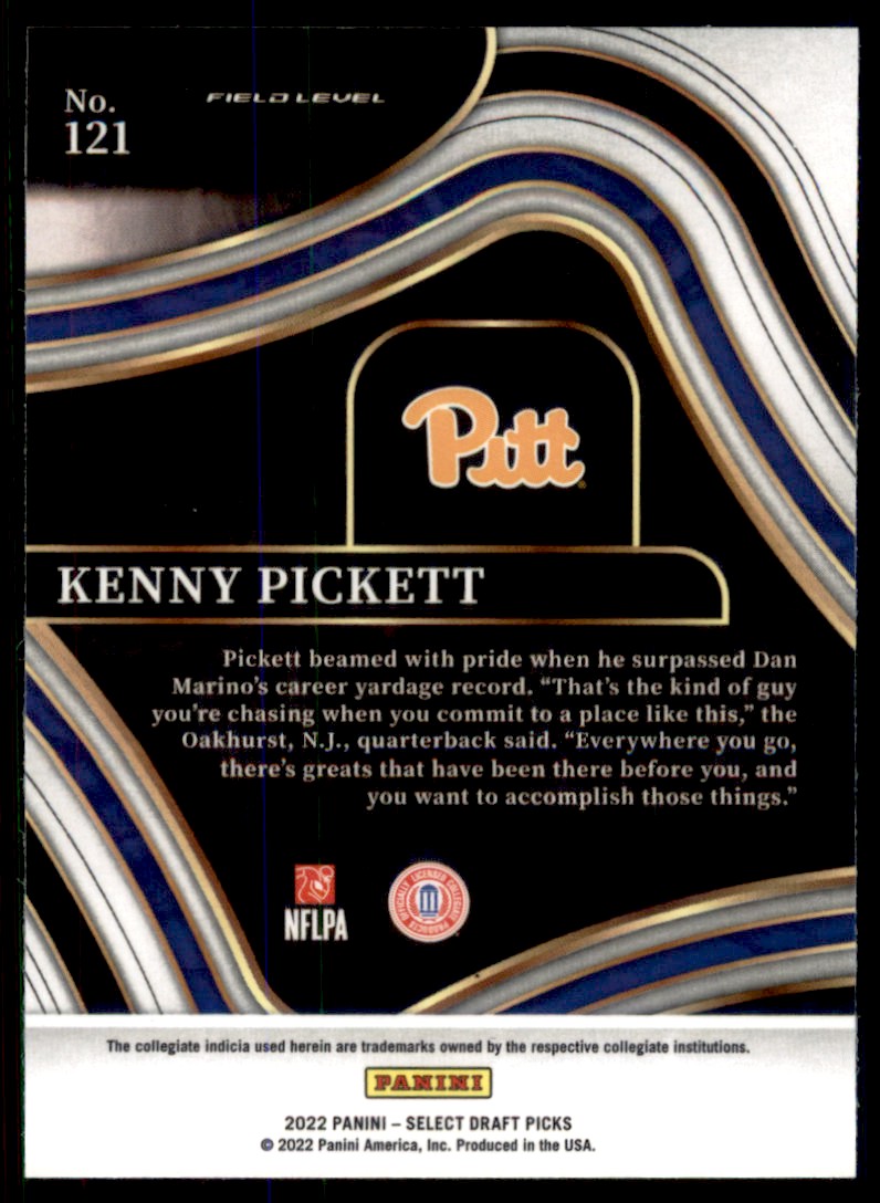 2022 Select Draft Picks Kenny Pickett RC Pittsburgh Panthers #121