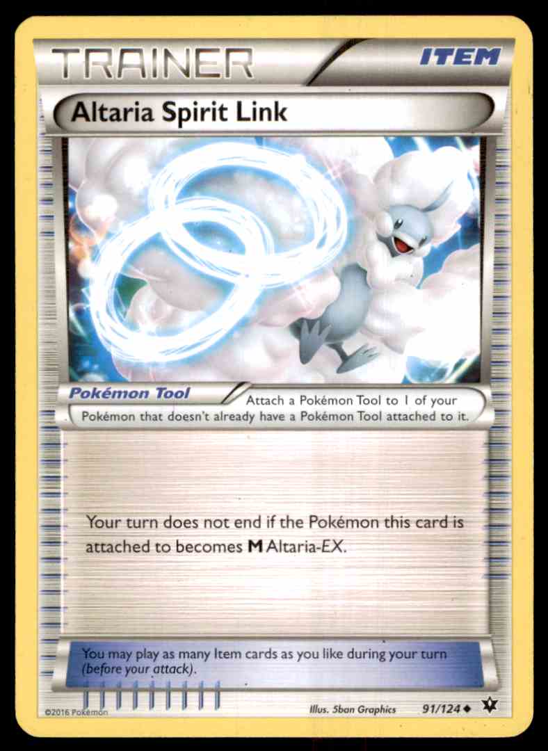 2016 Pokémon Card Xy Fates Collide Altaria Spirit Link 91