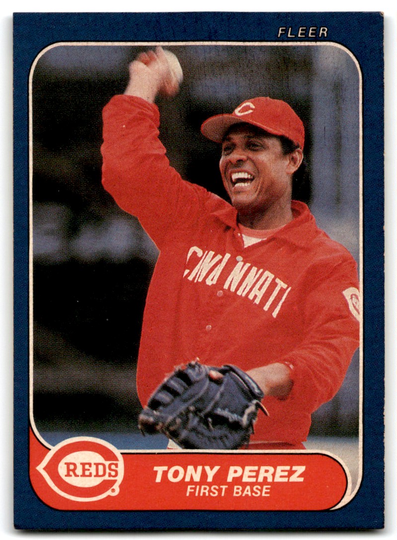 1986 FLEER TONY PEREZ CINCINNATI REDS #186 | eBay