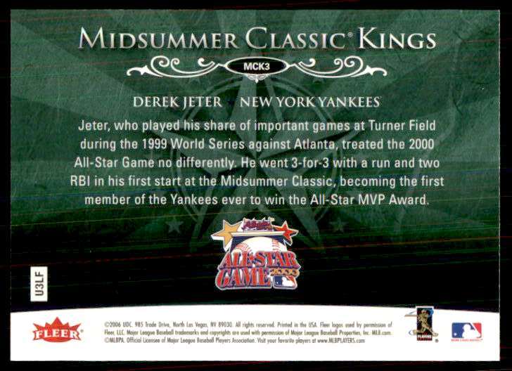 W Derek Jeter 2006 Ultra "Midsummer Classic Kings" #MCK3 