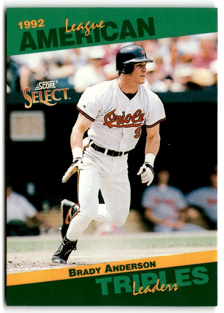 1993 Score Select Stat Leaders Brady Anderson Baltimore orioles