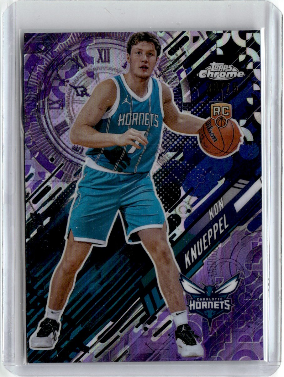 2025-26 Topps Chrome NBA Go Time Purple Refractor /75 Kon Knueppel