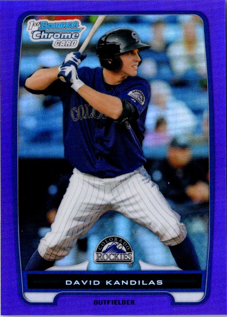 2012 Bowman Chrome Prospects Purple Refractor David Kandilas #BCP173