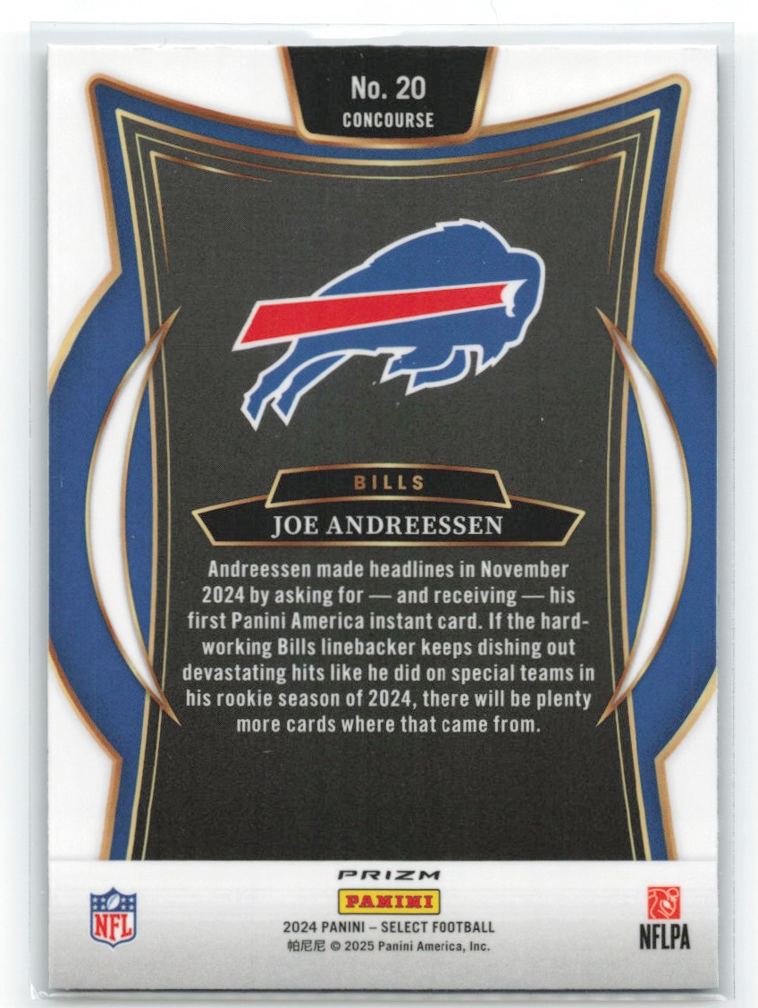 2024 Select Joe Andreessen #20 card back image