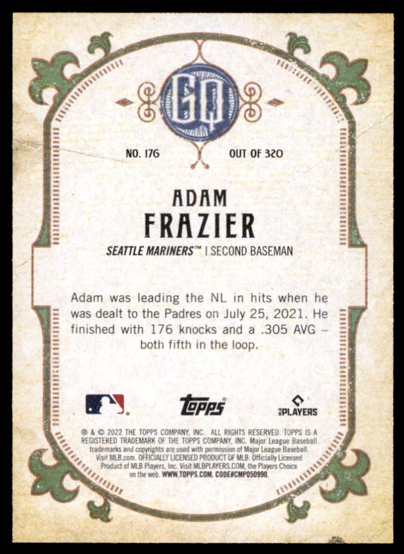 2022 TOPPS GYPSY QUEEN #176 ADAM FRAZIER SEATTLE MARINERS | eBay
