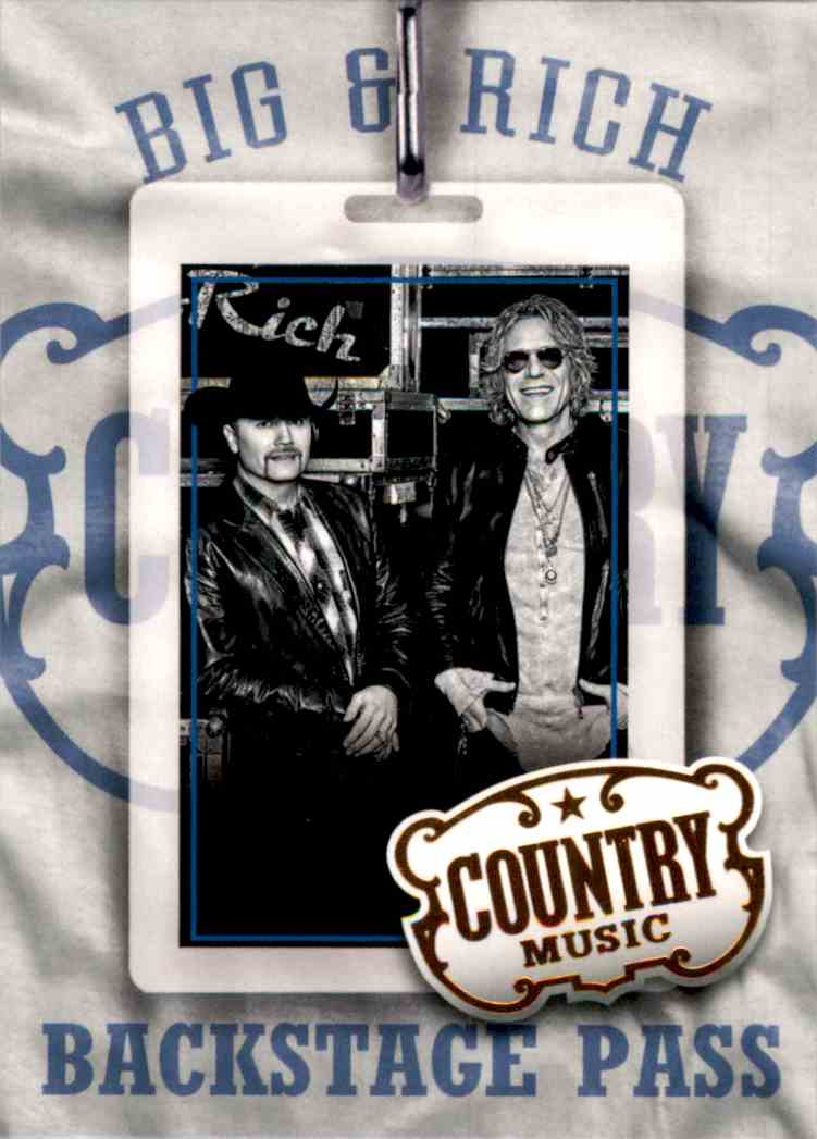 2015 Country Music Backstage Pass Retail Big & Rich #17 card front image