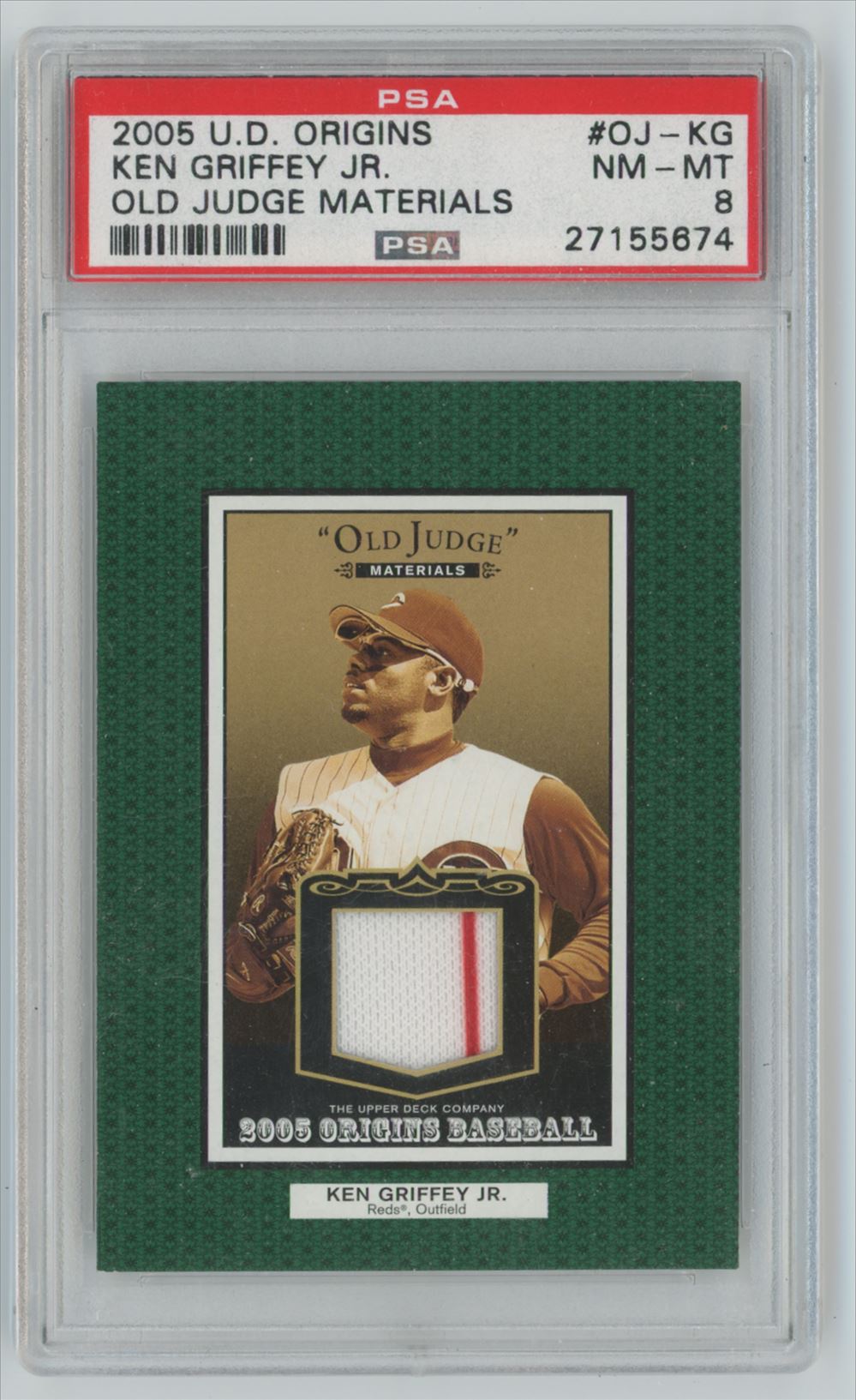 2005 Upper Deck Origins Old Judge Materials Ken Griffey Jr. #OJ-KG