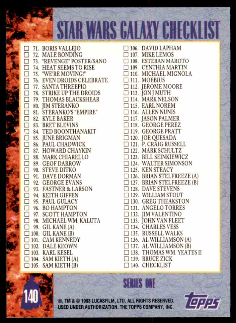 topps star wars checklist