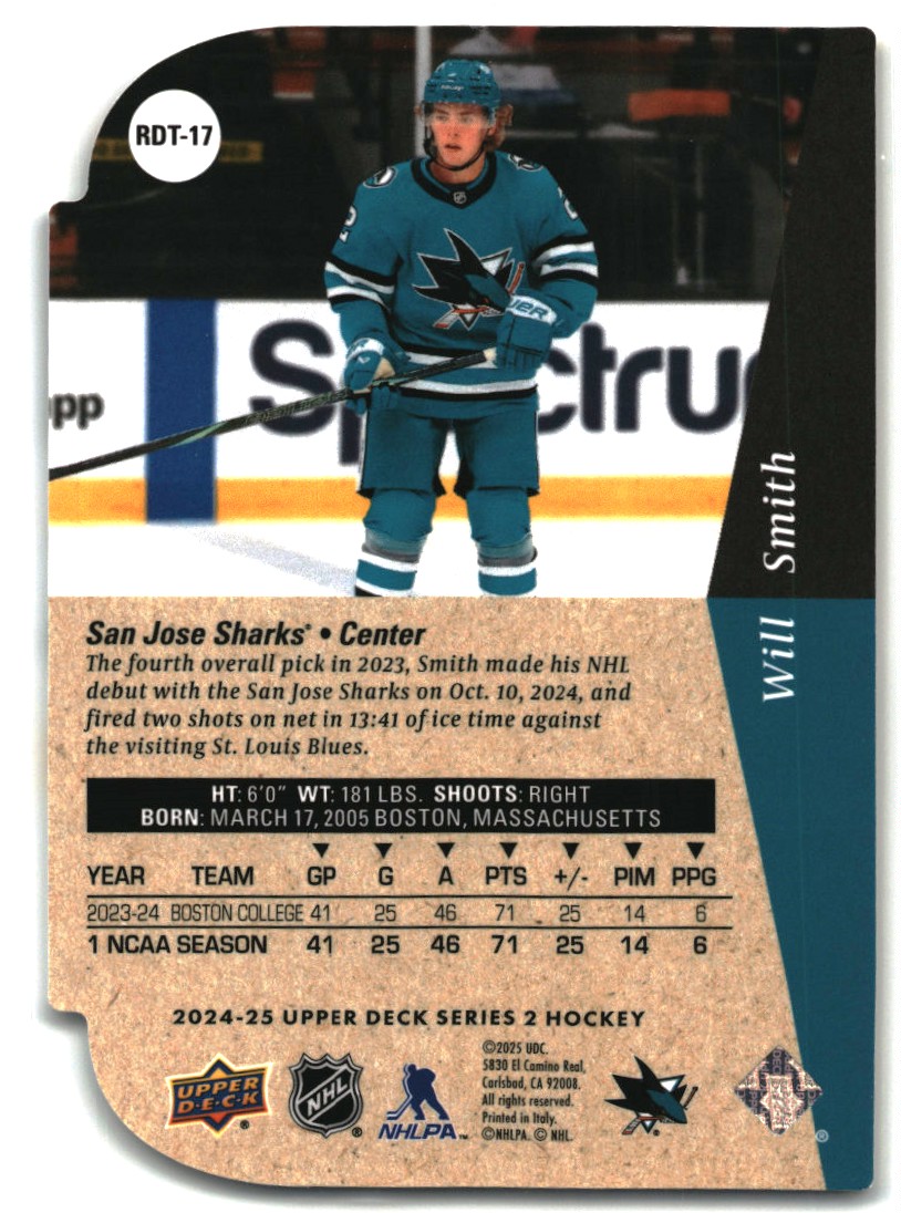 2024-25 Upper Deck Will Smith #RDT-17 card back image
