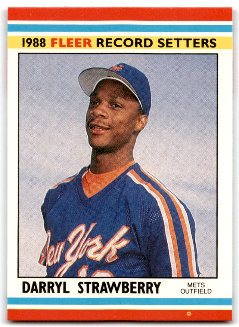 1988 FLEER RECORD SETTERS DARRYL STRAWBERRY NEW YORK METS