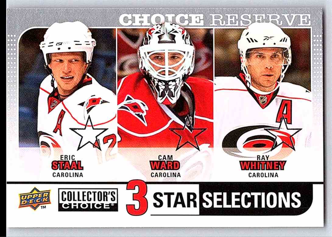 2008-09 Collector's Choice Reserve Silver Eric Staal/Cam Ward/Ray Whitney #256