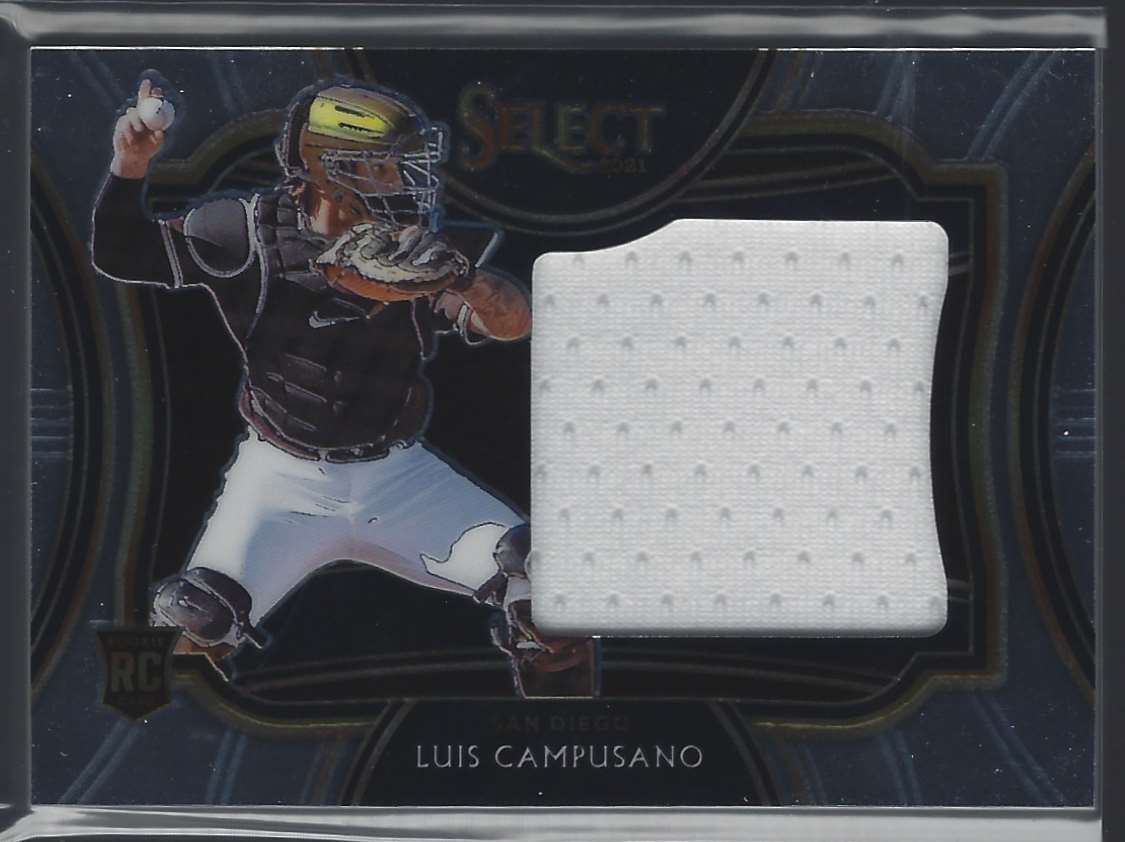 2021 Select Horizontal Rookie Jumbo Swatch Baseball Card Luis Campusano ...