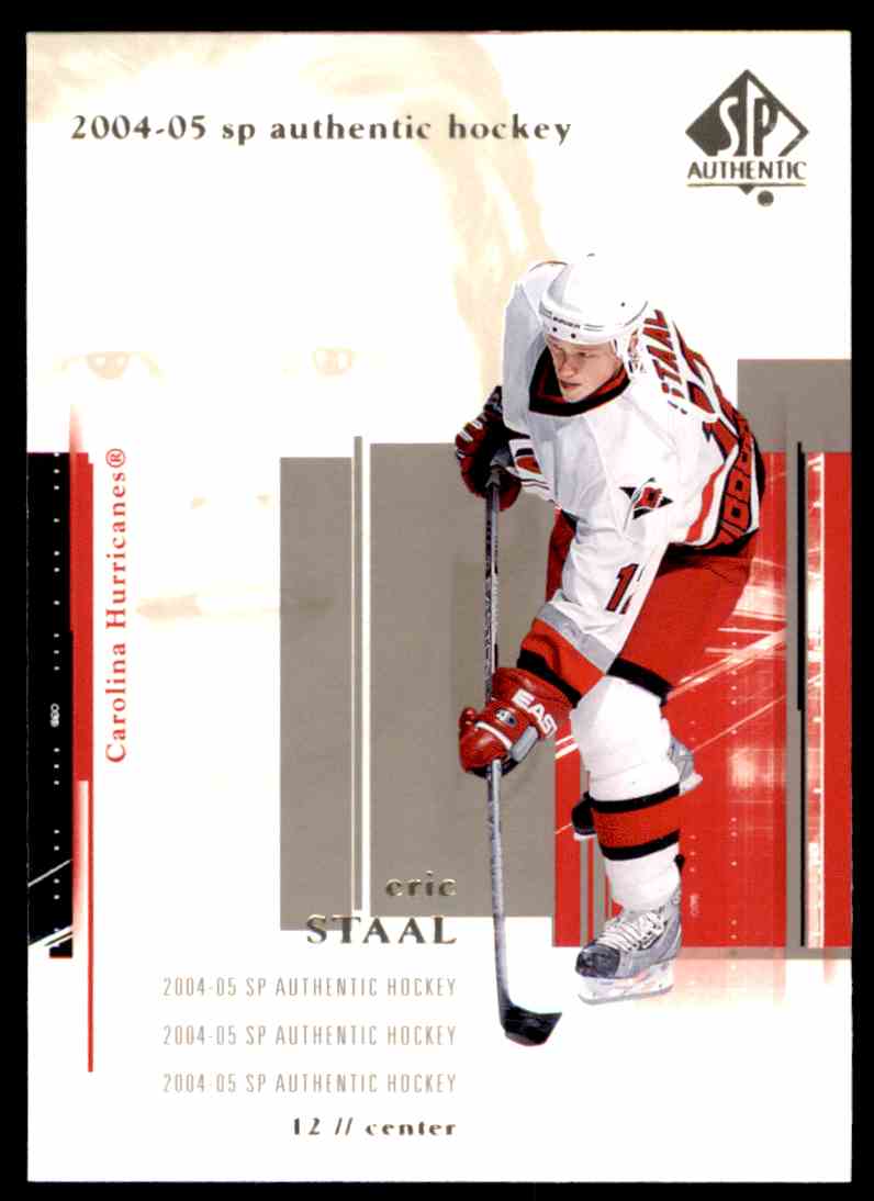 2004-05 Upper Deck SP Authentic UD Eric Staal #17