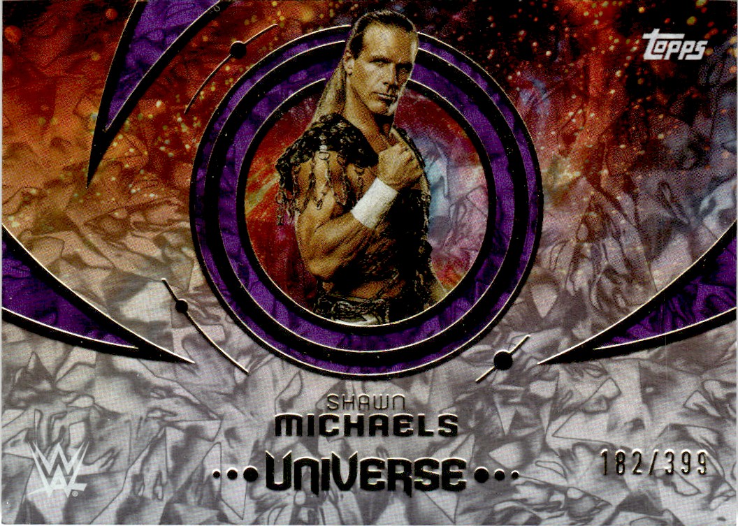 2025 Topps Universe WWE Purple Glass /399 Shawn Michaels 182/399
