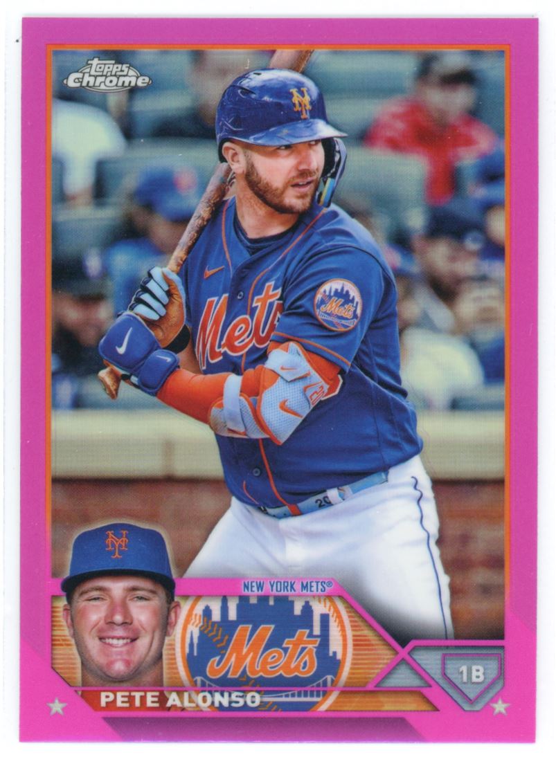 2023 Topps Chrome Pink Refractor Pete Alonso New York Mets #75 | eBay