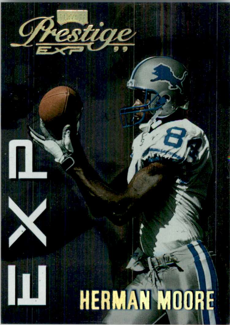 1999 Playoff Prestige Exp Reflections Gold Football Cards Herman Moore #EX157 card front image