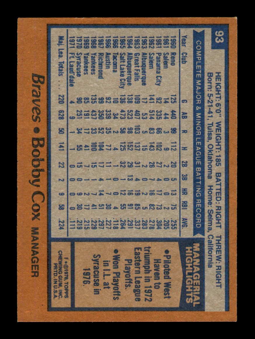 Topps Baseball #1-250 1978 - TÚ ELIGES - Completa tu conjunto - Imagen 186 de 499