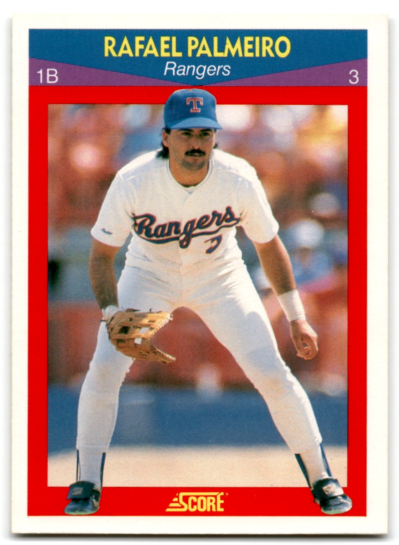 メジャーリーグ　カード　Rafael Palmeiro Rafael Palmeiro 1994 Topps #470 Texas Rangers Centered Mint