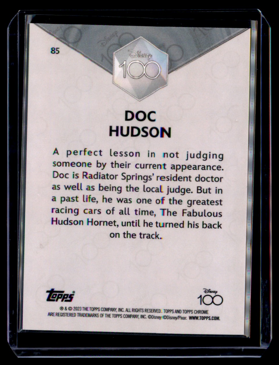 2023 Topps Disney chrome 100 doc hudson base (6) #85 on Kronozio