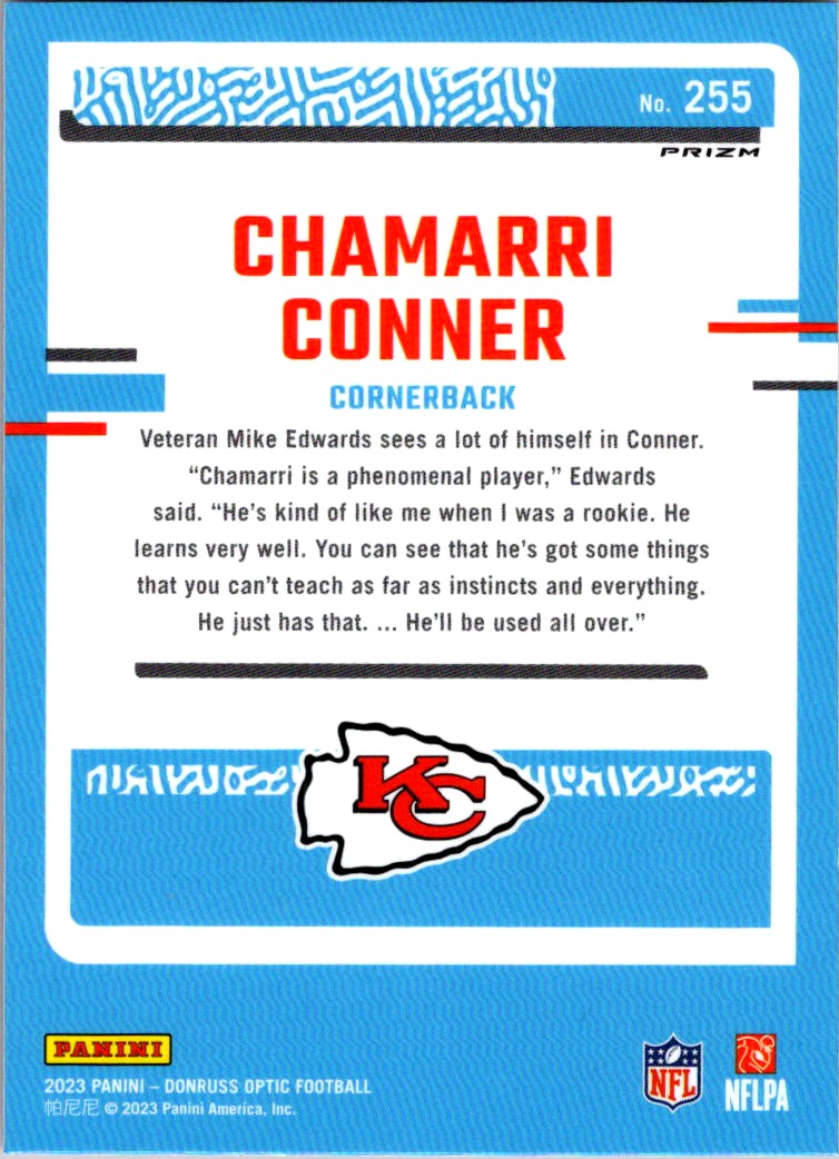 2023 Donruss Optic Pink Chamarri Conner #255 card back image