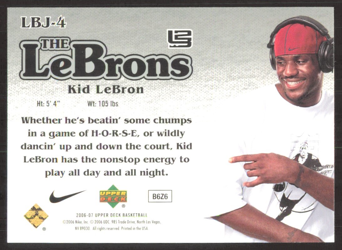 2006-07 Upper Deck The Lebrons Kid Lebron James #LBJ-4 | eBay