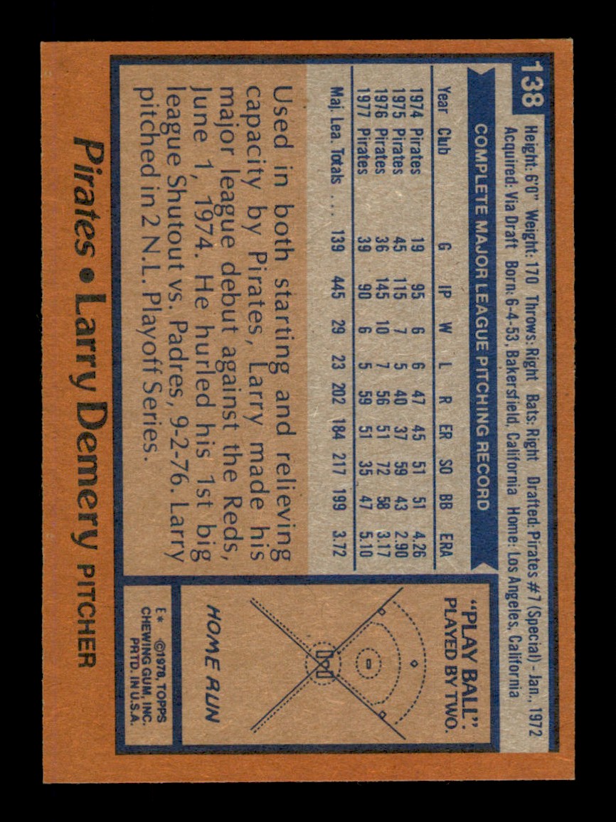 Topps Baseball #1-250 1978 - TÚ ELIGES - Completa tu conjunto - Imagen 276 de 499