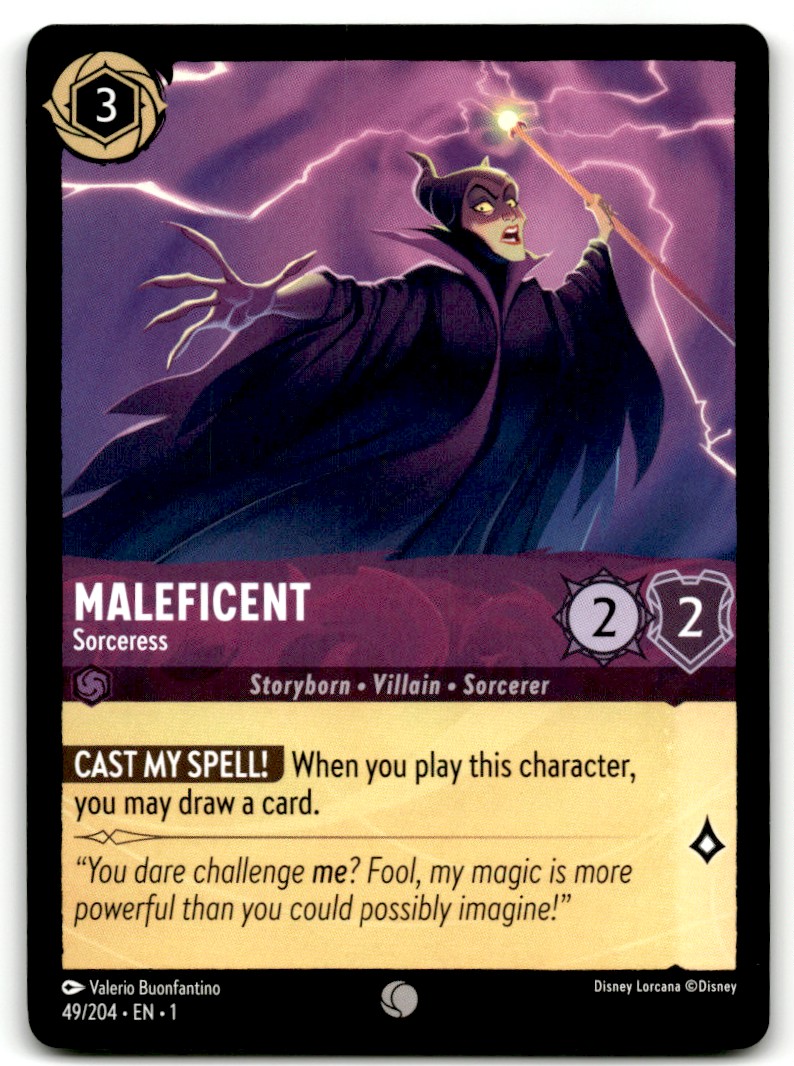 maleficent lorcana card Maleficent - Sorceress - The First Chapter [COMMON NORMAL]